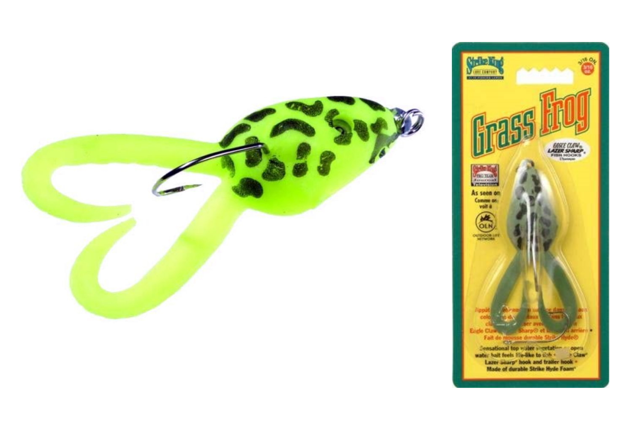 Vintage Strike King Grass Frog Top Water Fishing Lure
